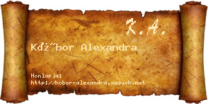 Kóbor Alexandra névjegykártya