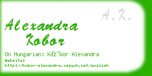 alexandra kobor business card